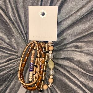 Multiple bead bracelets set